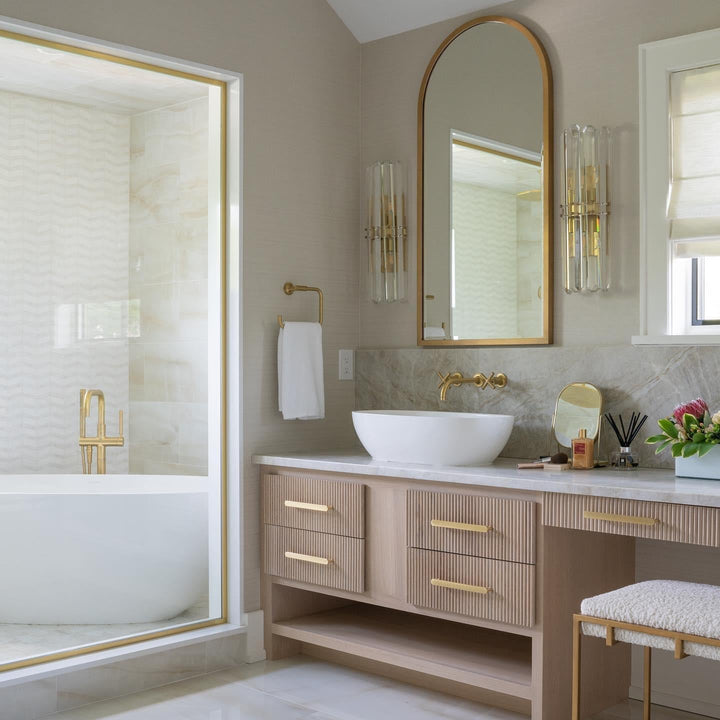 Bonnington Tall Sconce, a premium Decorative light by Visual Comfort & Co. Close - up image of its design.