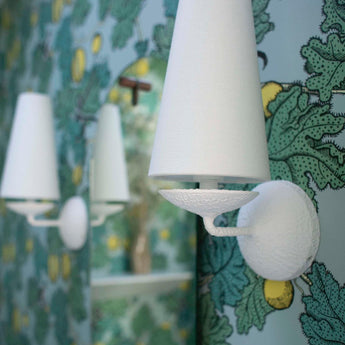 Fontaine Single Sconce, a premium Decorative light by Visual Comfort & Co. Close - up image of its design.