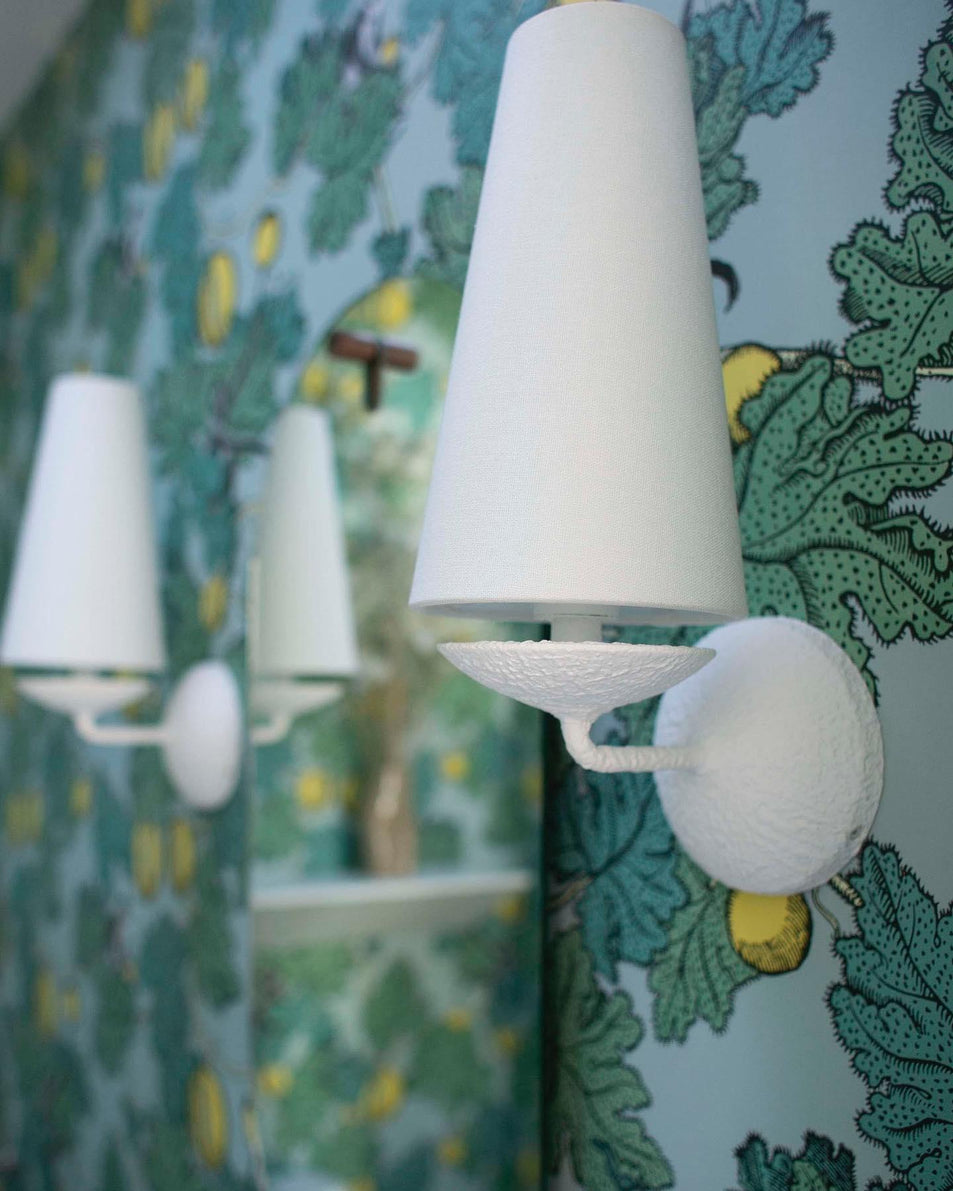 Fontaine Single Sconce, a premium Decorative light by Visual Comfort & Co. Close - up image of its design.