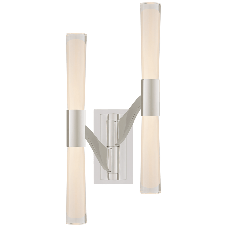 Brenta Large Double Articulating Sconce, a premium Decorative light by Visual Comfort & Co. Close - up image of its design.