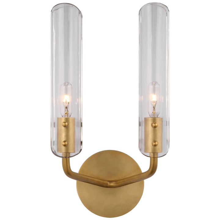 Casoria 14" Double Sconce, a premium Decorative light by Visual Comfort & Co. Close - up image of its design.