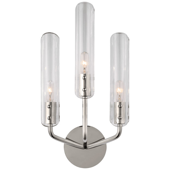 Casoria 17" Triple Sconce, a premium Decorative light by Visual Comfort & Co. Close - up image of its design.