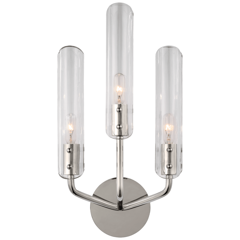 Casoria 17" Triple Sconce, a premium Decorative light by Visual Comfort & Co. Close - up image of its design.