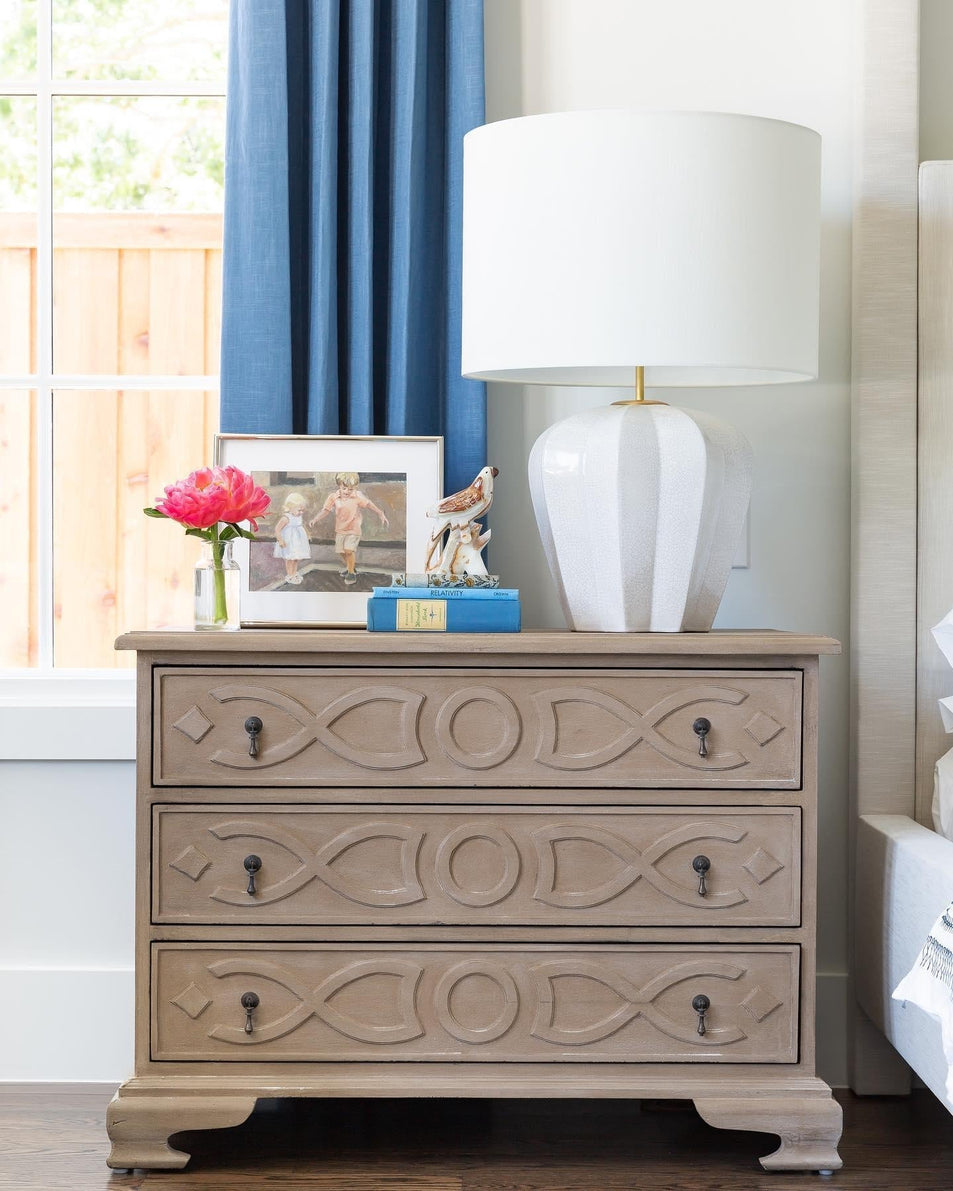 Pierrepont Medium Table Lamp, a premium Decorative light by Visual Comfort & Co. Close - up image of its design.