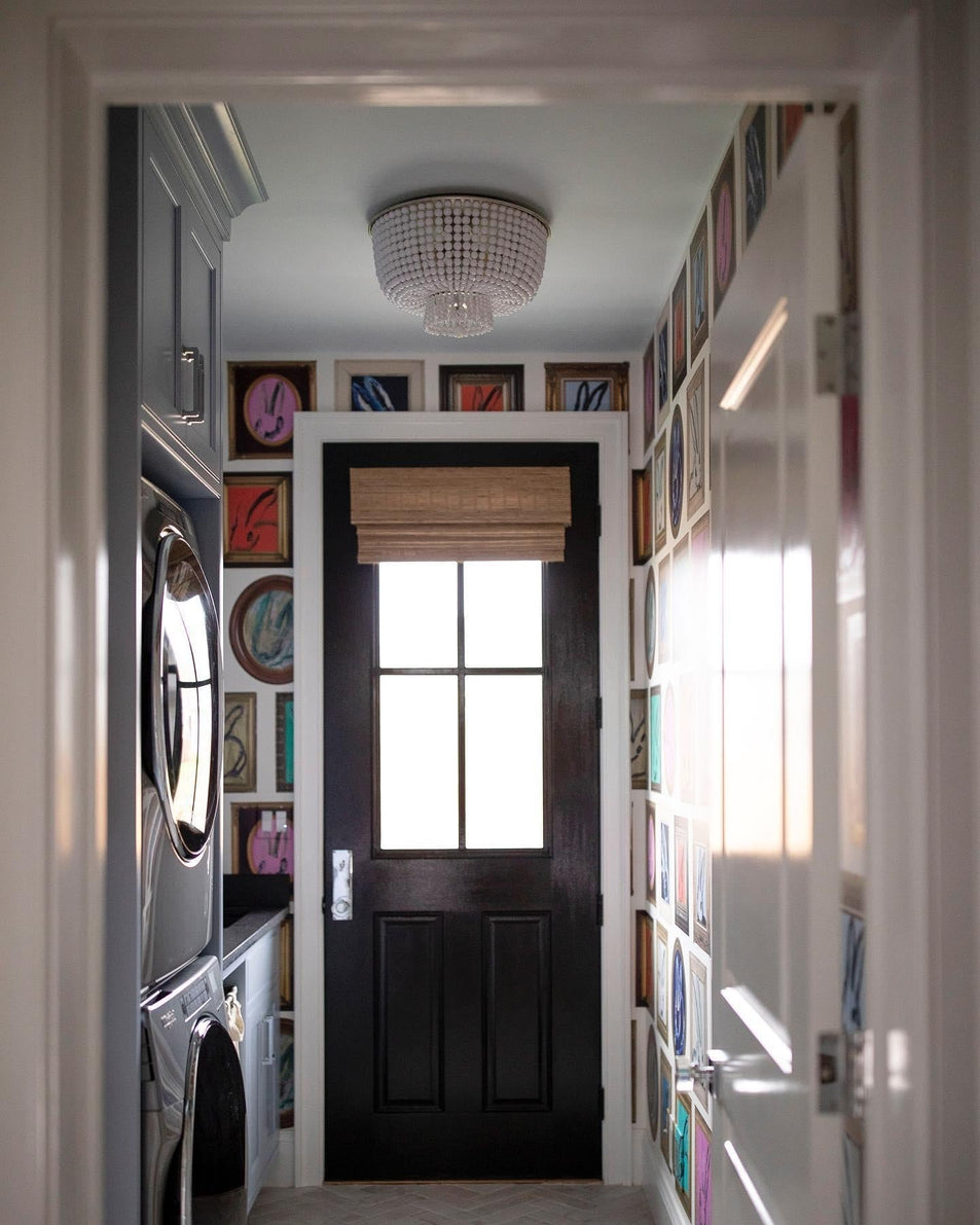 Jacqueline Flush Mount, a premium Flush Mount light by Visual Comfort & Co. Close - up image of its design.