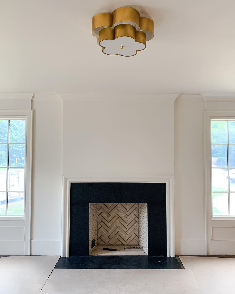 Arabelle Large Flush Mount, a premium Flush Mount light by Visual Comfort & Co. Close - up image of its design.