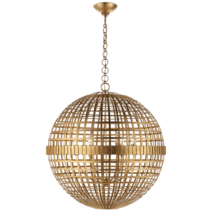Mill Large Globe Lantern, a premium Lantern light by Visual Comfort & Co. Close - up image of its design.