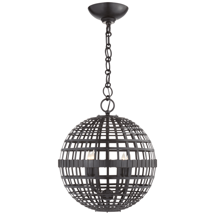 Mill Small Globe Lantern, a premium Pendant light by Visual Comfort & Co. Close - up image of its design.