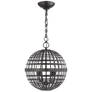 Mill Small Globe Lantern, a premium Pendant light by Visual Comfort & Co. Close - up image of its design.