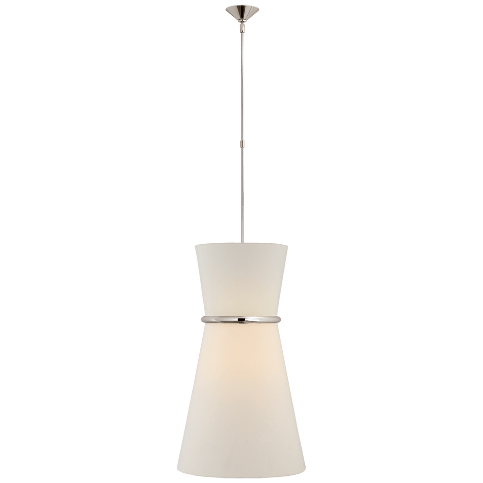 Clarkson Large Single Pendant, a premium Pendant light by Visual Comfort & Co. Close - up image of its design.