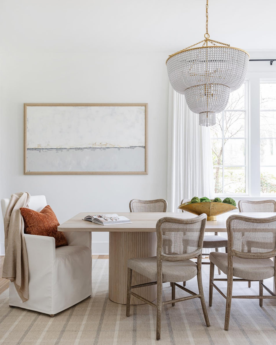 Jacqueline Two - Tier Chandelier, a premium Chandelier light by Visual Comfort & Co. Close - up image of its design.