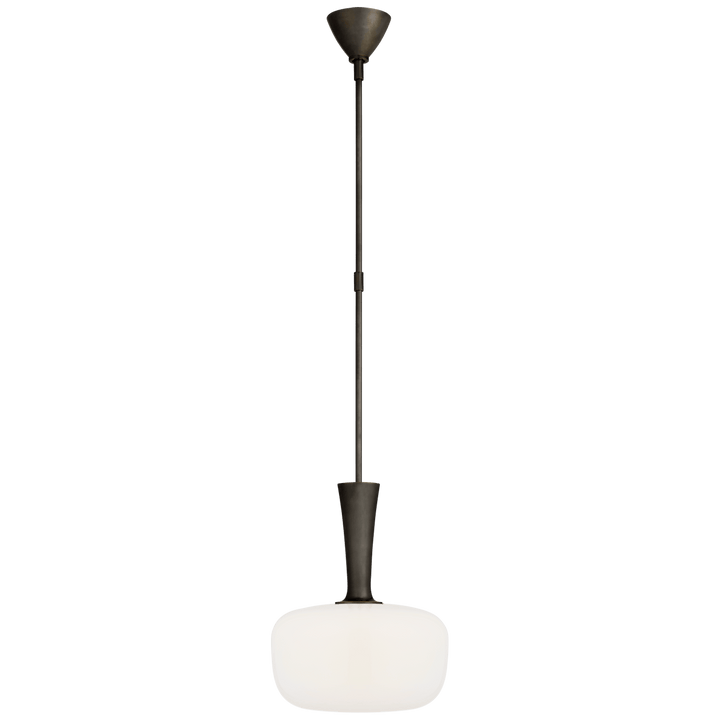 Sesia Small Oval Pendant, a premium Pendant light by Visual Comfort & Co. Close - up image of its design.