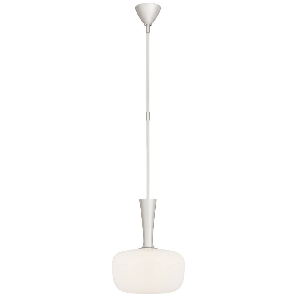 Sesia Small Oval Pendant, a premium Pendant light by Visual Comfort & Co. Close - up image of its design.