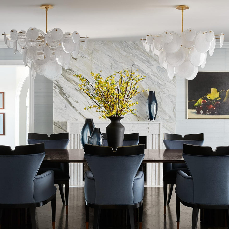 Loire Large Chandelier, a premium Chandelier light by Visual Comfort & Co. Close - up image of its design.