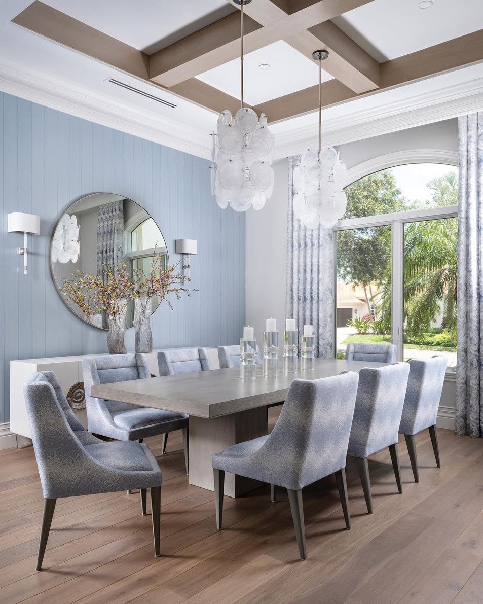 Loire Medium Barrel Chandelier, a premium Chandelier light by Visual Comfort & Co. Close - up image of its design.