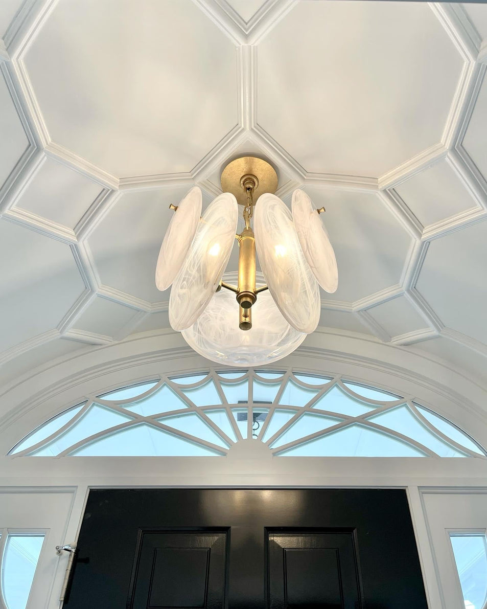 Loire Petite Chandelier, a premium Chandelier light by Visual Comfort & Co. Close - up image of its design.