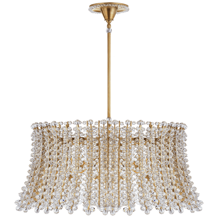 Serafina Large Drum Chandelier, a premium Chandelier light by Visual Comfort & Co. Close - up image of its design.