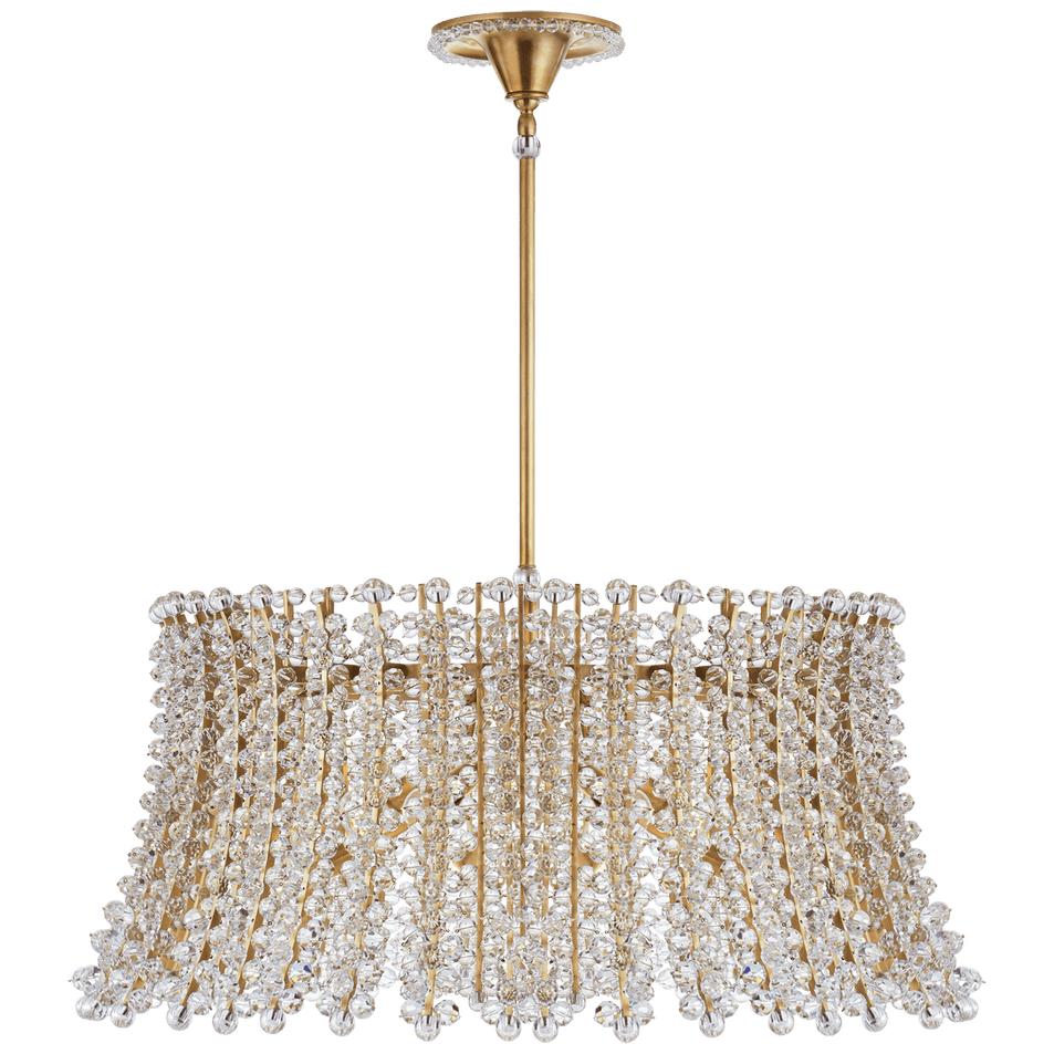 Serafina Large Drum Chandelier, a premium Chandelier light by Visual Comfort & Co. Close - up image of its design.