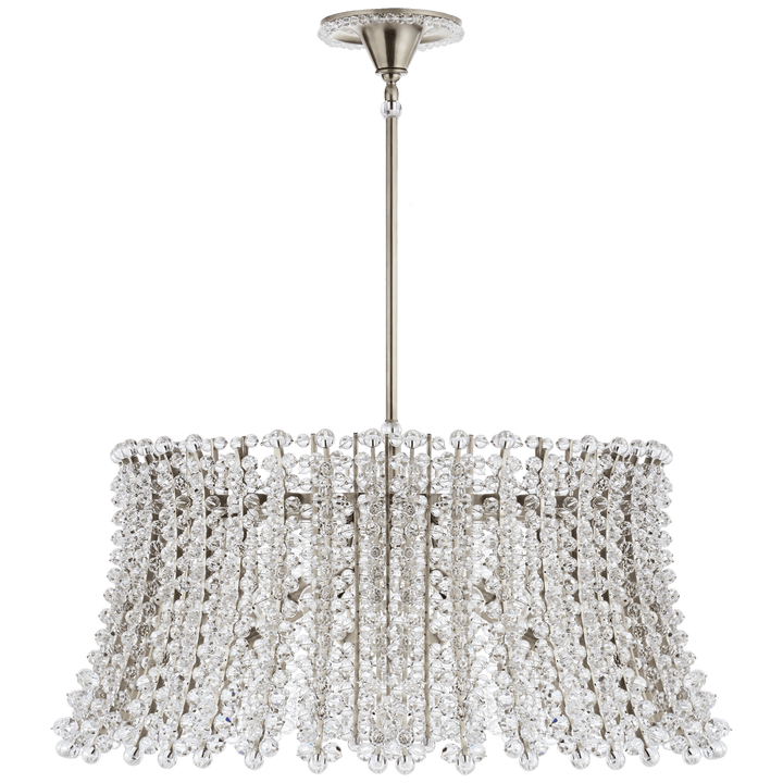 Serafina Large Drum Chandelier, a premium Chandelier light by Visual Comfort & Co. Close - up image of its design.