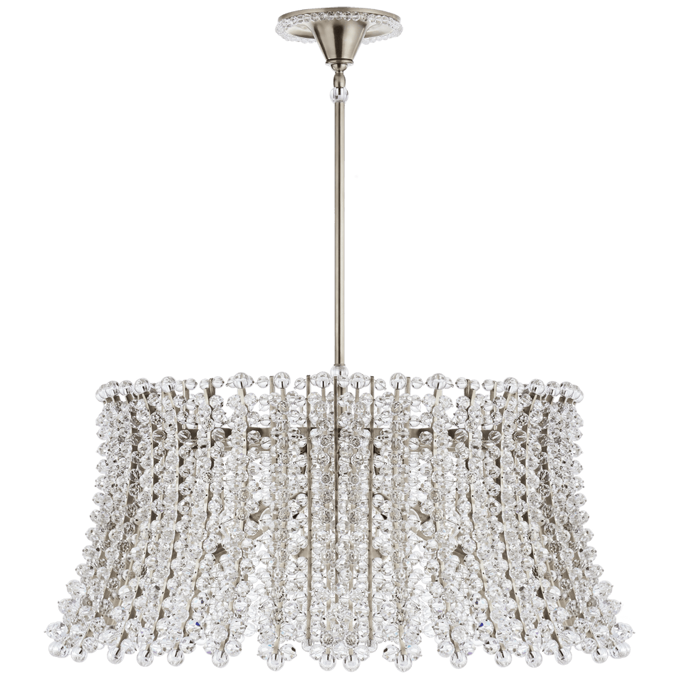 Serafina Large Drum Chandelier, a premium Chandelier light by Visual Comfort & Co. Close - up image of its design.