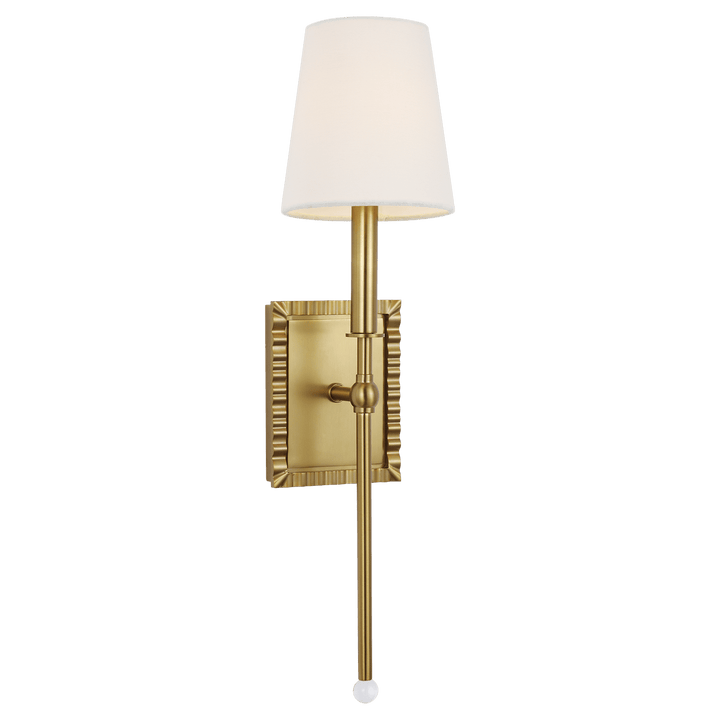 Baxley Sconce, a premium Decorative light by Visual Comfort & Co. Close - up image of its design.