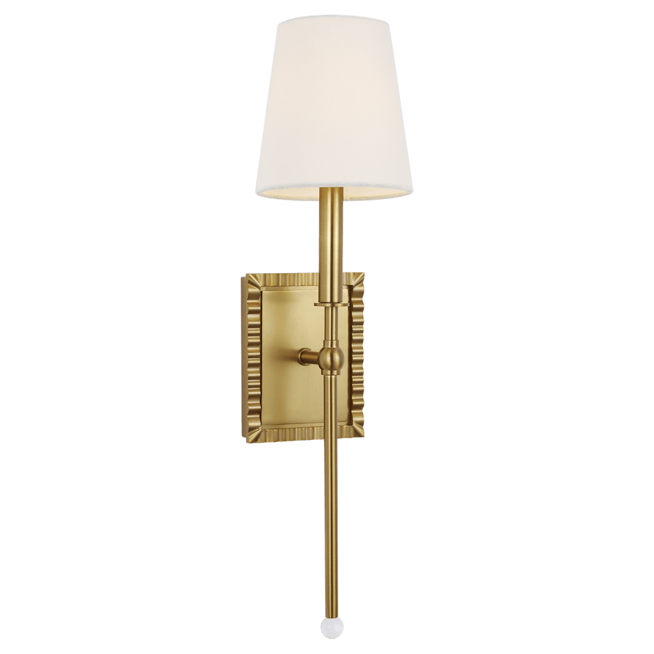 Baxley Sconce, a premium Decorative light by Visual Comfort & Co. Close - up image of its design.