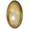 Petaluma 13" Reflector Sconce in Matte White and Gild with Etched and Clear Glass Flower