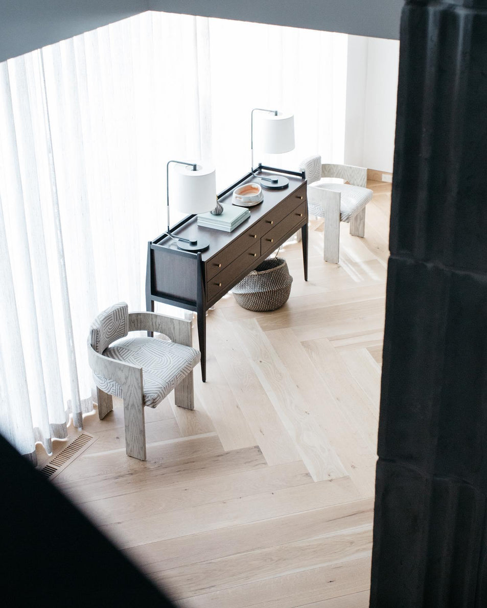 Swing Table Lamp, a premium Decorative light by Visual Comfort & Co. Close - up image of its design.