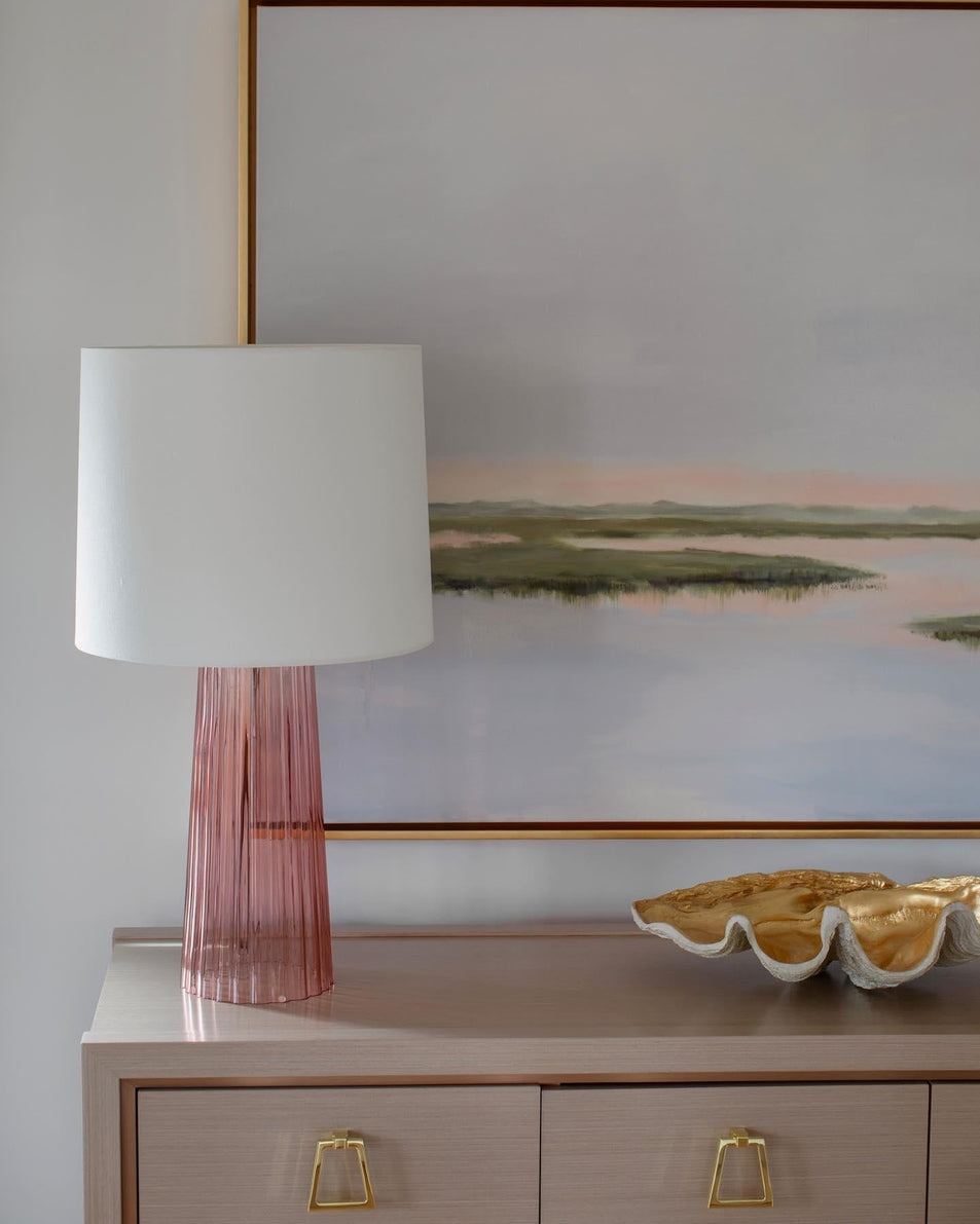 Danube Medium Table Lamp, a premium Decorative light by Visual Comfort & Co. Close - up image of its design.