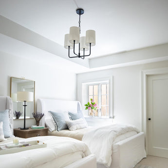 Go Lightly Small Chandelier, a premium Chandelier light by Visual Comfort & Co. Close - up image of its design.