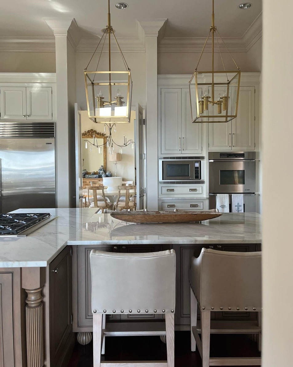 Cochere Medium Lantern, a premium Lantern light by Visual Comfort & Co. Close - up image of its design.