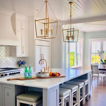 Cochere Medium Lantern, a premium Lantern light by Visual Comfort & Co. Close - up image of its design.