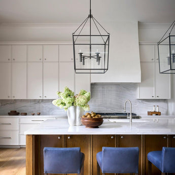 Cochere Large Lantern, a premium Lantern light by Visual Comfort & Co. Close - up image of its design.