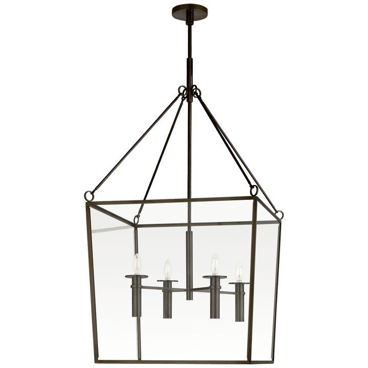 Cochere Large Lantern, a premium Lantern light by Visual Comfort & Co. Close - up image of its design.