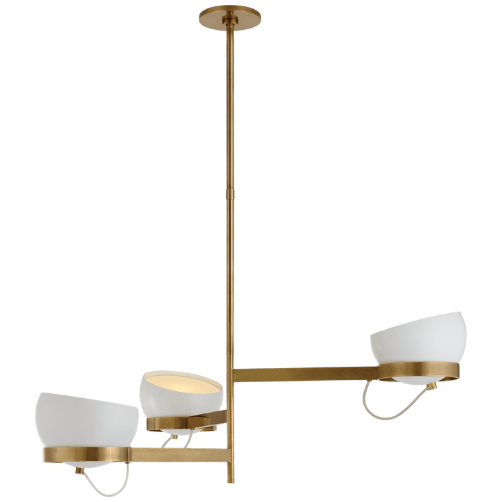 Lightwell Grande Triple Chandelier, a premium Chandelier light by Visual Comfort & Co. Close - up image of its design.