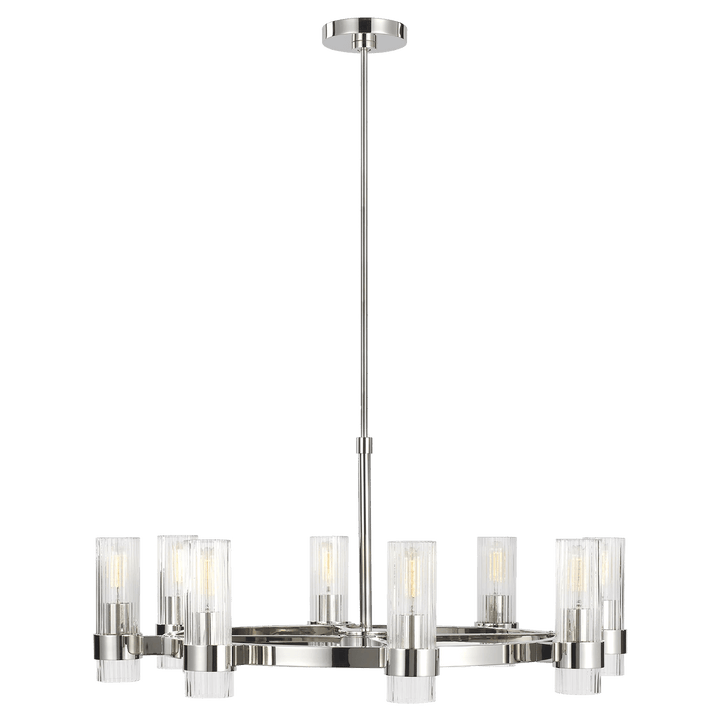 Geneva Chandelier, a premium Chandelier light by Visual Comfort & Co. Close - up image of its design.