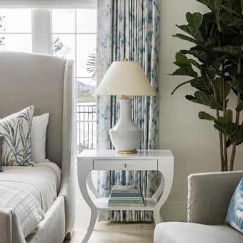 Lambay Table Lamp, a premium Decorative light by Visual Comfort & Co. Close - up image of its design.