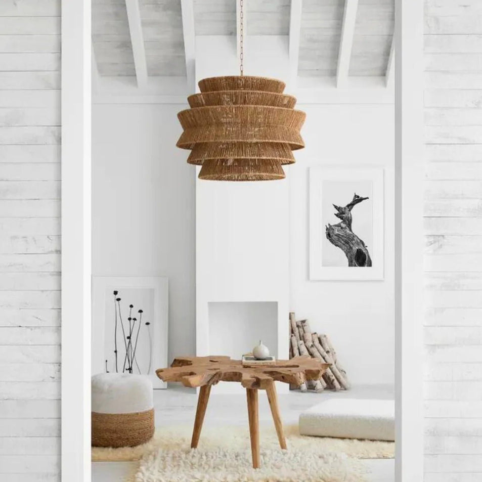 Antigua Medium Drum Chandelier, a premium Chandelier light by Visual Comfort & Co. Close - up image of its design.