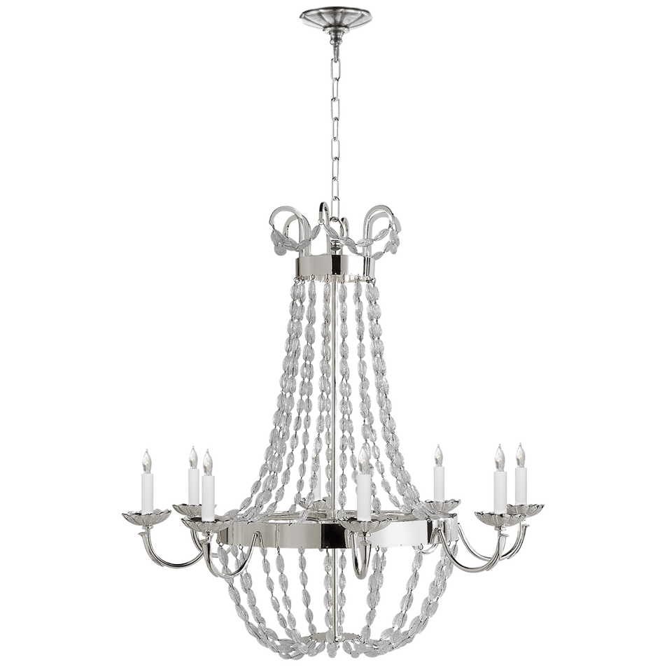 Paris Flea Market Large Chandelier, a premium Chandelier light by Visual Comfort & Co. Close - up image of its design.