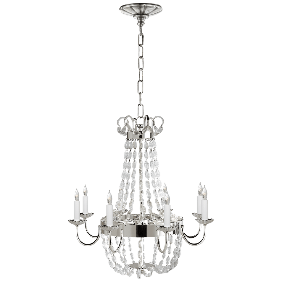Paris Flea Market Medium Chandelier, a premium Chandelier light by Visual Comfort & Co. Close - up image of its design.