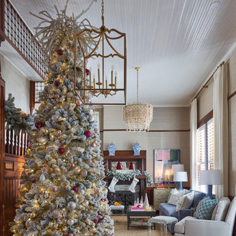 Darlana Large Fancy Lantern, a premium Lantern light by Visual Comfort & Co. Close - up image of its design.