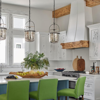 Lorford Small Smoke Bell Lantern, a premium Lantern light by Visual Comfort & Co. Close - up image of its design.