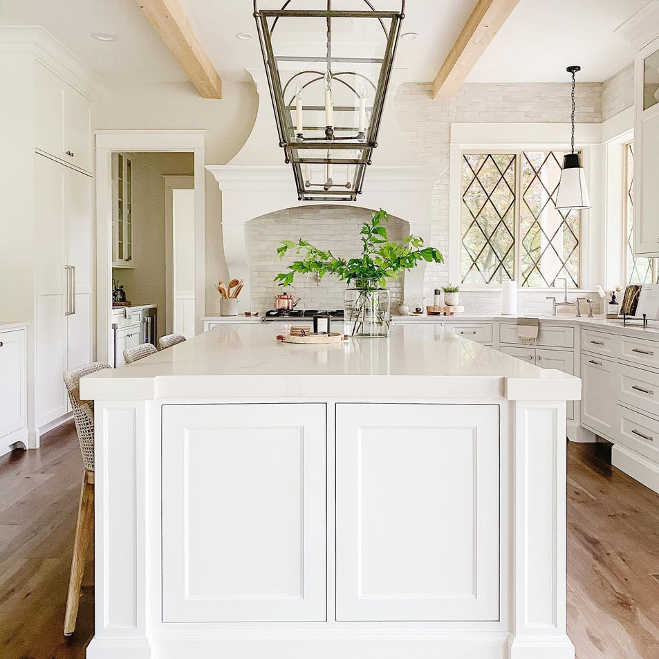 Riverside Medium Square Lantern, a premium Lantern light by Visual Comfort & Co. Close - up image of its design.