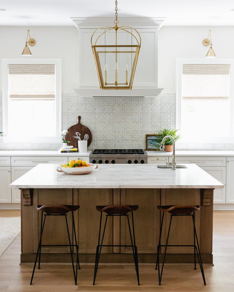 Riverside Large Square Lantern, a premium Lantern light by Visual Comfort & Co. Close - up image of its design.