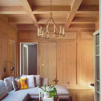 Darlana Medium Single Ring Chandelier, a premium Chandelier light by Visual Comfort & Co. Close - up image of its design.