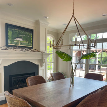 Darlana Large Single Ring Chandelier, a premium Chandelier light by Visual Comfort & Co. Close - up image of its design.