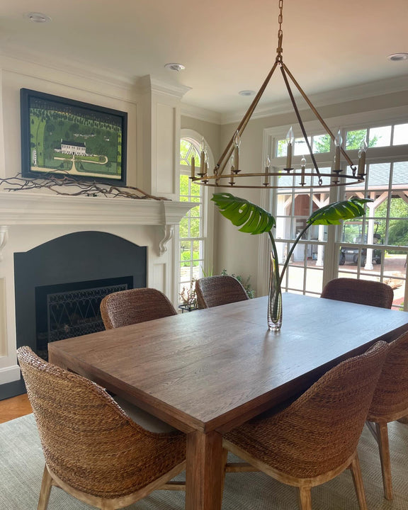 Darlana Large Single Ring Chandelier, a premium Chandelier light by Visual Comfort & Co. Close - up image of its design.