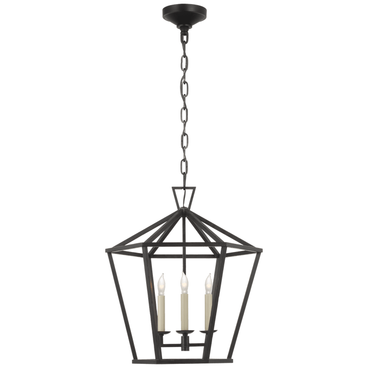 Darlana Medium Hexagonal Lantern, a premium Lantern light by Visual Comfort & Co. Close - up image of its design.