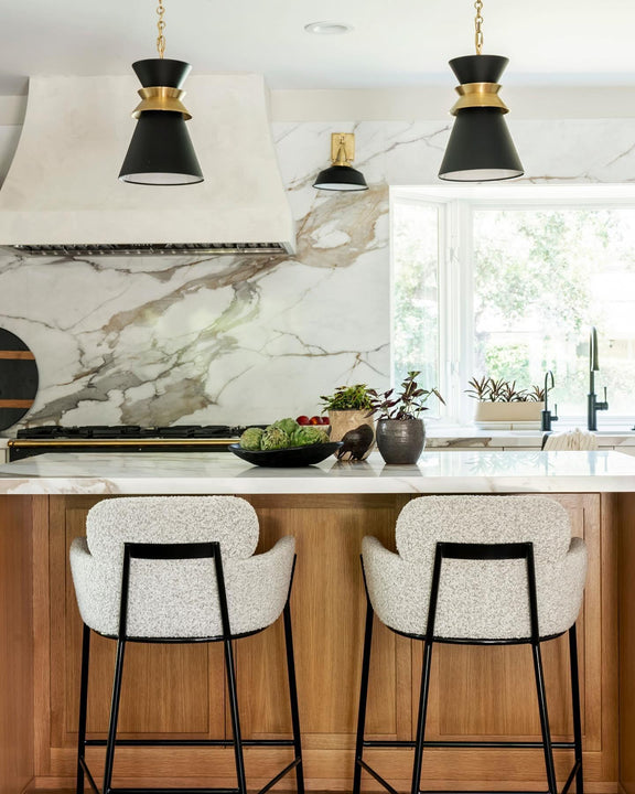 Alborg Small Stacked Pendant, a premium Pendant light by Visual Comfort & Co. Close - up image of its design.