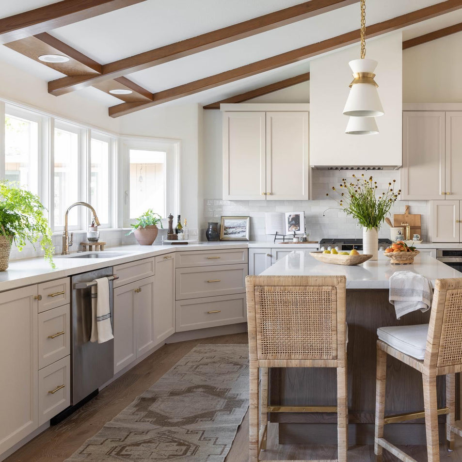 Alborg Small Stacked Pendant, a premium Pendant light by Visual Comfort & Co. Close - up image of its design.